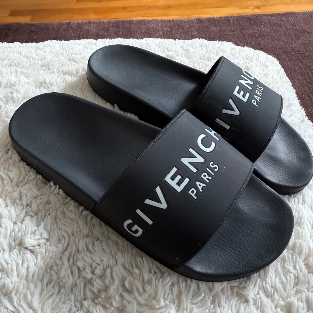 Givenchy Black Slides with Dust Bag